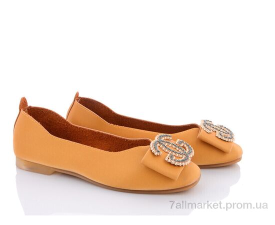 Балетки жіночі зручні Весна/осінь 131-2 yellow (8 пар р.36-41) "Violeta" недорого оптом від прямого постачальника, зображення 2