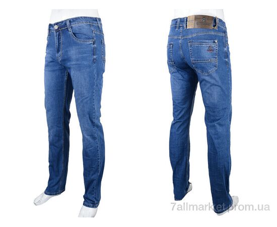 Джинси чоловічі Весна/осінь BR9795 blue (8 шт. р.сітка32-38) "Baron" недорого оптом від прямого постачальника, зображення 3