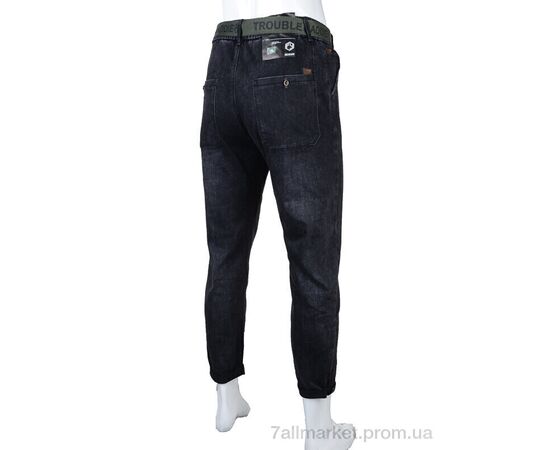 Джинси чоловічі Весна/осінь 2237 black (8 шт. р.сітка29-38) "Baron" недорого оптом від прямого постачальника, зображення 2