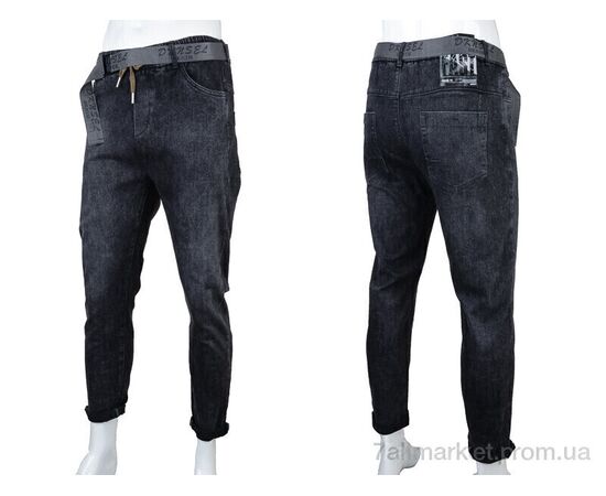 Джинси чоловічі Весна/осінь 2235 black (8 шт. р.сітка29-36) "Baron" недорого оптом від прямого постачальника, зображення 3