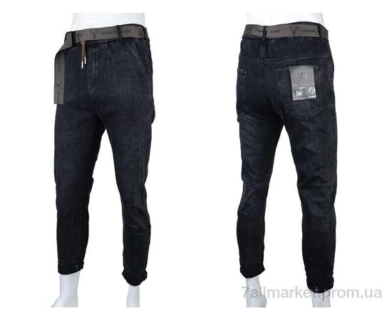 Джинси чоловічі Весна/осінь 2231 black (8 шт. р.сітка28-36) "Baron" недорого оптом від прямого постачальника, зображення 3