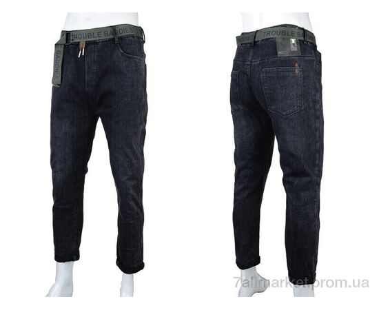 Джинси чоловічі Весна/осінь 2230 black (8 шт. р.сітка28-36) "Baron" недорого оптом від прямого постачальника, зображення 3