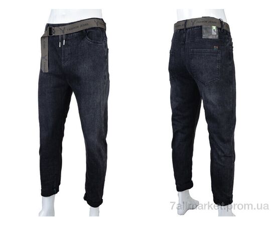 Джинси чоловічі Весна/осінь 2238 black (8 шт. р.сітка29-36) "Baron" недорого оптом від прямого постачальника, зображення 3