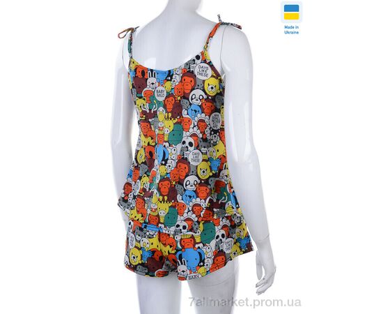 Фотография Пижама женская Весна/осень 2102 orange (3 шт. р.сетка S-L) "Nadia & Natali" недорого оптом от прямого поставщика, изображение 2