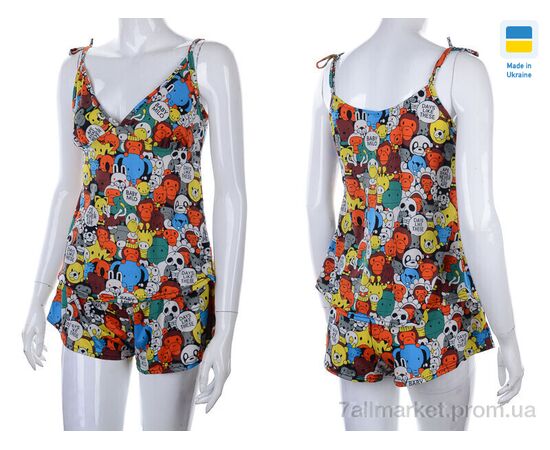 Фотография Пижама женская Весна/осень 2102 orange (3 шт. р.сетка S-L) "Nadia & Natali" недорого оптом от прямого поставщика, изображение 3