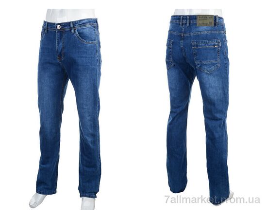 Джинси чоловічі Весна/осінь B5510 blue (8 шт. р.сітка33-38) "Baron" недорого оптом від прямого постачальника, зображення 3