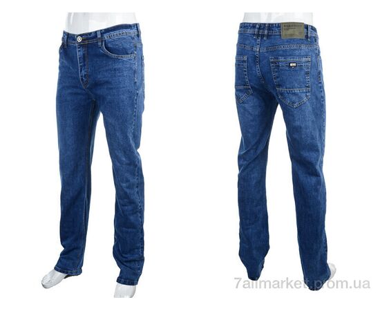 Джинси чоловічі Весна/осінь B5502 blue (8 шт. р.сітка30-38) "Baron" недорого оптом від прямого постачальника, зображення 3