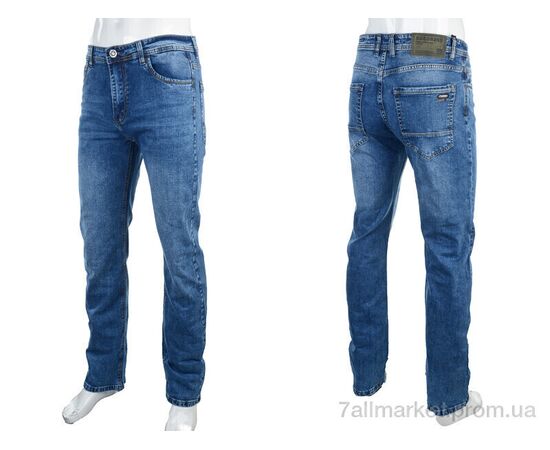 Джинси чоловічі Весна/осінь B5511 blue (8 шт. р.сітка34-38) "Baron" недорого оптом від прямого постачальника, зображення 3