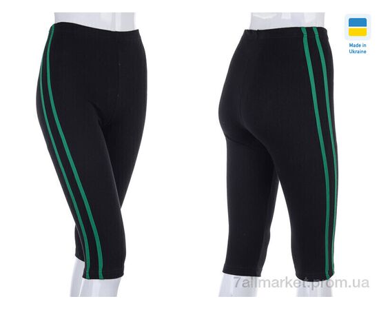 Фотография Бриджи женские Лето Бриджі смужка зелений (4XL) (2 шт. р.сетка One size) "VIOLA" недорого оптом от прямого поставщика, изображение 3