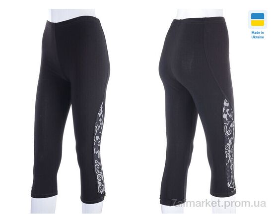 Фотография Бриджи женские Лето Бриджі гіпюр чорний норма (6 шт. р.сетка 46-56) "VIOLA" недорого оптом от прямого поставщика, изображение 3