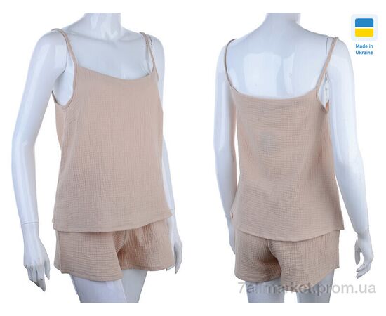 Фотография Пижама женская Весна/осень 2604 бежевий (3 шт. р.сетка S-L) "Nadia & Natali" недорого оптом от прямого поставщика, изображение 3