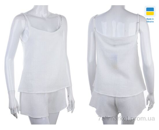 Фотография Пижама женская Весна/осень 2604 білий (3 шт. р.сетка S-L) "Nadia & Natali" недорого оптом от прямого поставщика, изображение 3