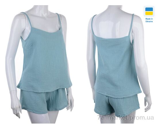 Фотография Пижама женская Весна/осень 2604 бірюза (3 шт. р.сетка S-L) "Nadia & Natali" недорого оптом от прямого поставщика, изображение 3