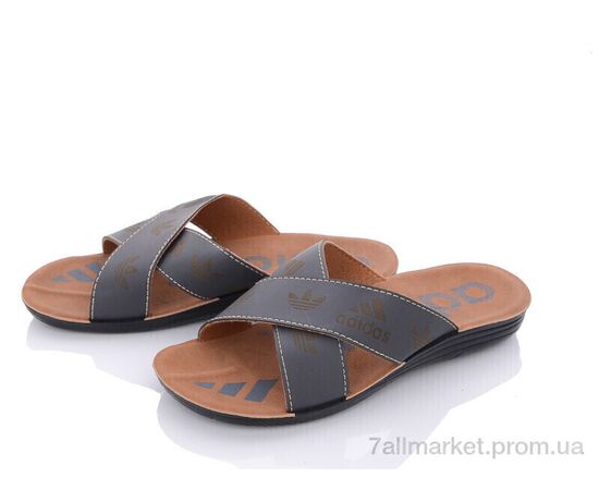 Фотография Шлепки мужские пляжные Лето E01 сірий (6 пар р.40-45) "Makers Shoes" недорого оптом от прямого поставщика, изображение 2