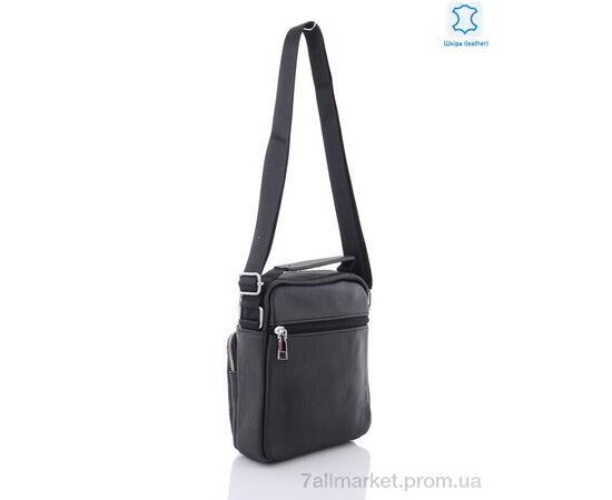 Сумка чоловіча 1436 black 21*17*5 см, "Sunshine bag" недорого оптом від прямого постачальника, зображення 2