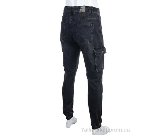 Джинси чоловічі Весна/осінь 8806 black (8 шт. р.сітка32-40) "Baron" недорого оптом від прямого постачальника, зображення 2