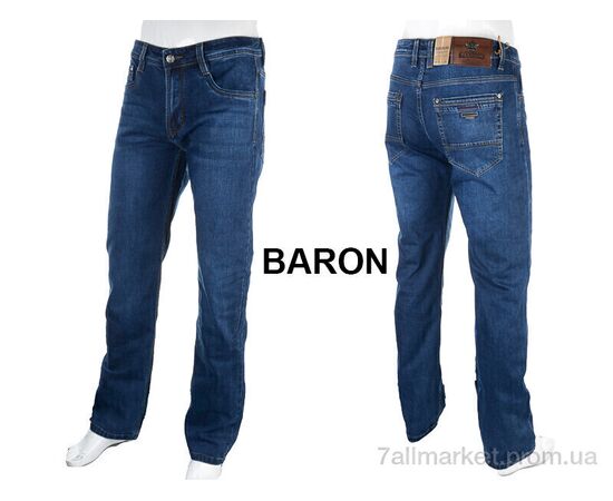 Джинси чоловічі Весна/осінь BR9309 blue (8 шт. р.сітка32-40) "Baron" недорого оптом від прямого постачальника, зображення 4