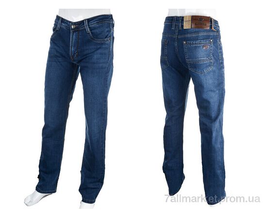 Джинси чоловічі Весна/осінь BR9306 blue (8 шт. р.сітка32-38) "Baron" недорого оптом від прямого постачальника, зображення 3