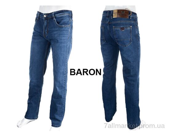 Джинси чоловічі Весна/осінь BR9310 blue (8 шт. р.сітка32-42) "Baron" недорого оптом від прямого постачальника, зображення 4