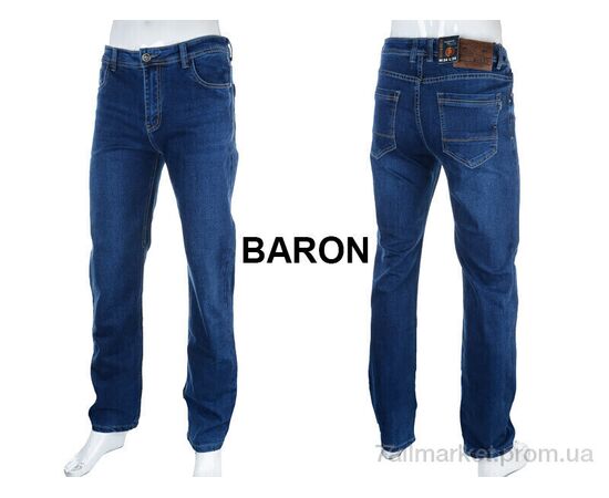 Джинси чоловічі Весна/осінь BR9211 blue (8 шт. р.сітка34-38) "Baron" недорого оптом від прямого постачальника, зображення 3
