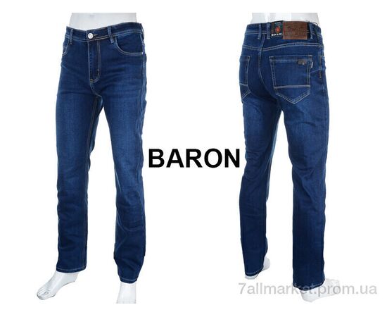 Джинси чоловічі Весна/осінь BR9222 blue (8 шт. р.сітка32-38) "Baron" недорого оптом від прямого постачальника, зображення 3