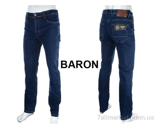 Джинси чоловічі Весна/осінь P2050 blue (8 шт. р.сітка29-38) "Baron" недорого оптом від прямого постачальника, зображення 3
