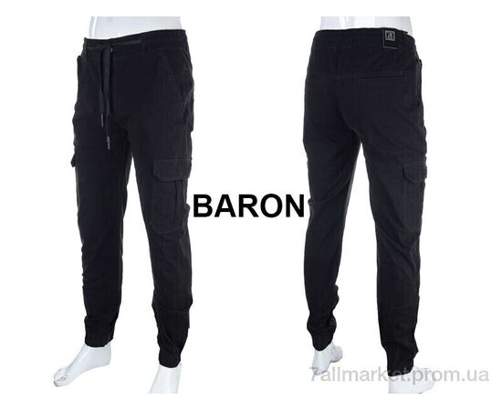 Джинси чоловічі Весна/осінь 8419-1 black (8 шт. р.сітка30-40) "Baron" недорого оптом від прямого постачальника, зображення 3