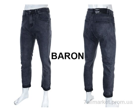Джинси чоловічі Весна/осінь M9001 d.grey (8 шт. р.сітка29-36) "Baron" недорого оптом від прямого постачальника, зображення 3
