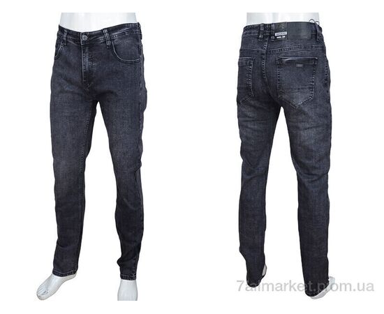Джинси чоловічі Весна/осінь 8738 black (8 шт. р.сітка32-42) "Baron" недорого оптом від прямого постачальника, зображення 3