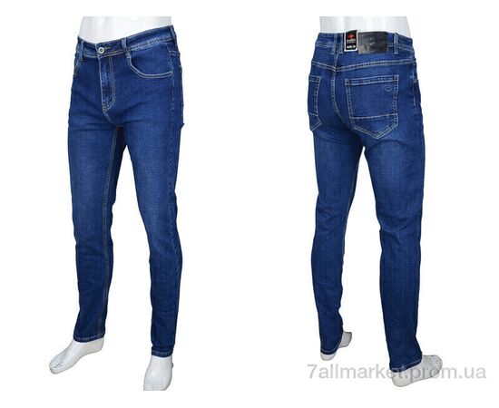 Джинси чоловічі Весна/осінь 8766 blue (8 шт. р.сітка34-38) "Baron" недорого оптом від прямого постачальника, зображення 3