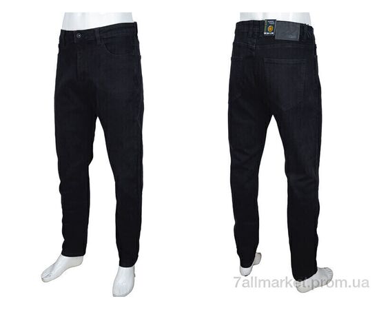 Джинси чоловічі Весна/осінь BR9256 black (8 шт. р.сітка29-38) "Baron" недорого оптом від прямого постачальника, зображення 3