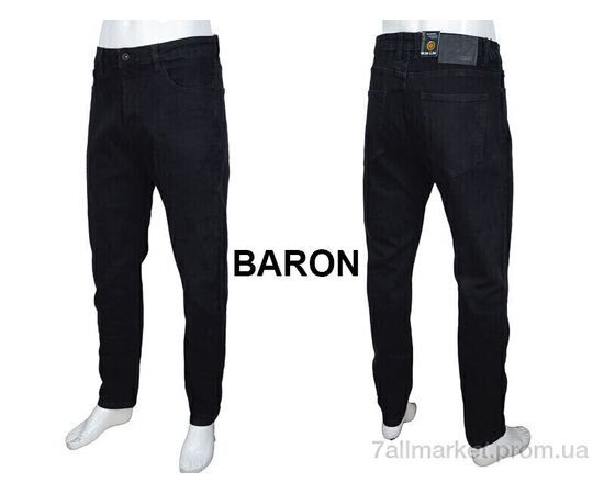 Джинси чоловічі Весна/осінь BR9256 black (8 шт. р.сітка29-38) "Baron" недорого оптом від прямого постачальника, зображення 4