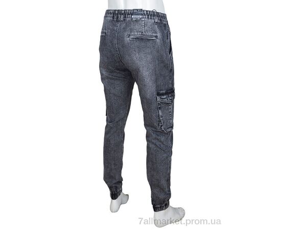 Джинси чоловічі Весна/осінь 8811 d.grey (8 шт. р.сітка29-38) "Baron" недорого оптом від прямого постачальника, зображення 2