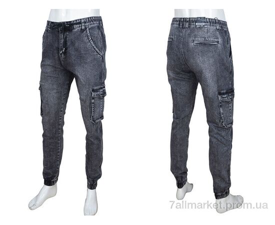 Джинси чоловічі Весна/осінь 8811 d.grey (8 шт. р.сітка29-38) "Baron" недорого оптом від прямого постачальника, зображення 3