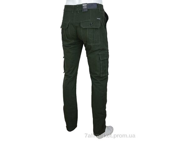 Джинси чоловічі Весна/осінь 8399-4 green (8 шт. р.сітка32-42) "Baron" недорого оптом від прямого постачальника, зображення 2