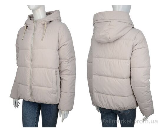 Куртка жіноча Весна/осінь 99999 beige (5 шт. р.сітка50-58) "Hope" недорого оптом від прямого постачальника, зображення 3