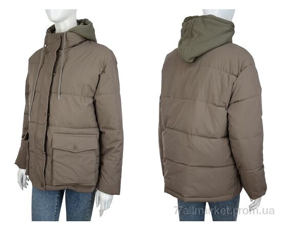 Фотография Куртка женская Зима 869 brown (5 шт. р.сетка M-2XL) "Turn Hug" недорого оптом от прямого поставщика, изображение 3