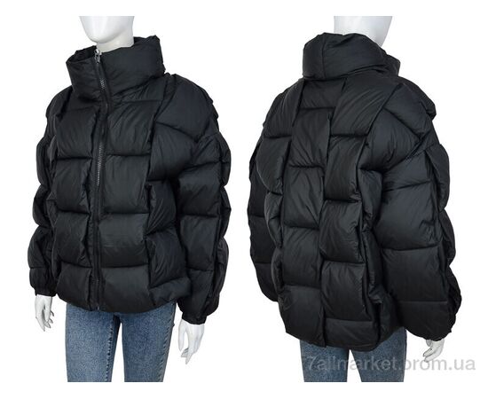 Фотография Куртка женская Весна/осень 1883 black (5 шт. р.сетка M-2XL) "Turn Hug" недорого оптом от прямого поставщика, изображение 3