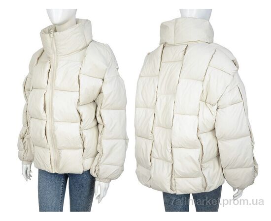 Фотография Куртка женская Весна/осень 1883 white (5 шт. р.сетка M-2XL) "Turn Hug" недорого оптом от прямого поставщика, изображение 3