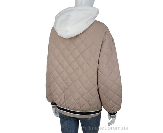 Фотография Куртка женская Весна/осень 6218 d.beige (5 шт. р.сетка M-2XL) "Turn Hug" недорого оптом от прямого поставщика, изображение 2