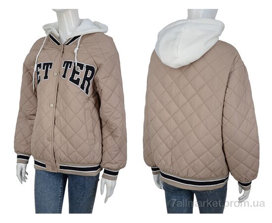 Фотография Куртка женская Весна/осень 6218 d.beige (5 шт. р.сетка M-2XL) "Turn Hug" недорого оптом от прямого поставщика, изображение 3
