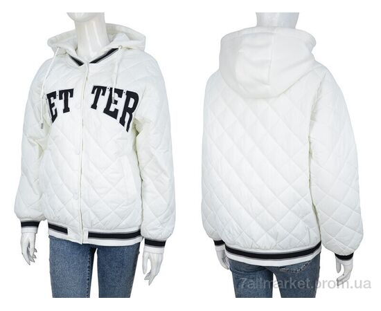 Куртка женская Весна/осень 6218 white (5 шт. р.сетка M-2XL) "Turn Hug" недорого оптом от прямого поставщика, изображение 3 Фотография Куртка женская Весна/осень 6218 white (5 шт. р.сетка M-2XL) "Turn Hug" недорого оптом от прямого поставщика, изображение 3