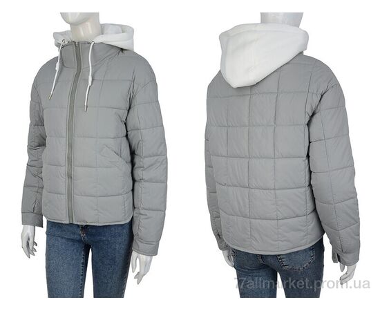 Фотография Куртка женская Весна/осень 6211-1 grey (6 шт. р.сетка M-2XL) "Turn Hug" недорого оптом от прямого поставщика, изображение 3