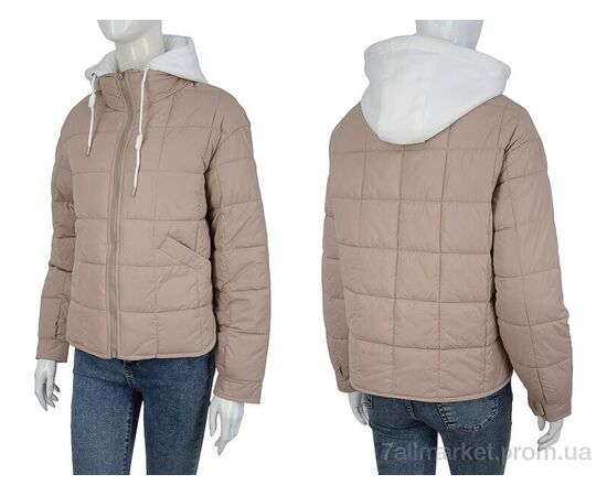 Фотография Куртка женская Весна/осень 6211-1 d.beige (6 шт. р.сетка M-2XL) "Turn Hug" недорого оптом от прямого поставщика, изображение 3