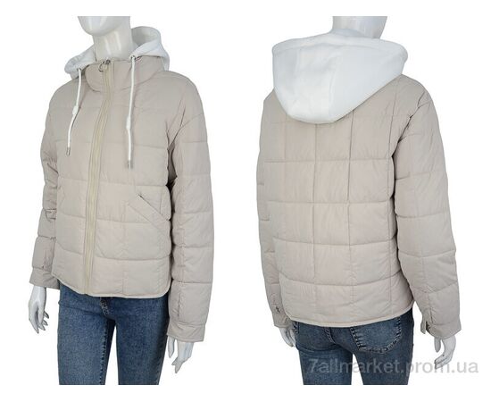 Фотография Куртка женская Весна/осень 6211-1 beige (6 шт. р.сетка M-2XL) "Turn Hug" недорого оптом от прямого поставщика, изображение 3