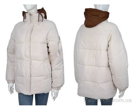 Фотография Куртка женская Весна/осень 8208 l.beige (5 шт. р.сетка M-2XL) "Turn Hug" недорого оптом от прямого поставщика, изображение 3