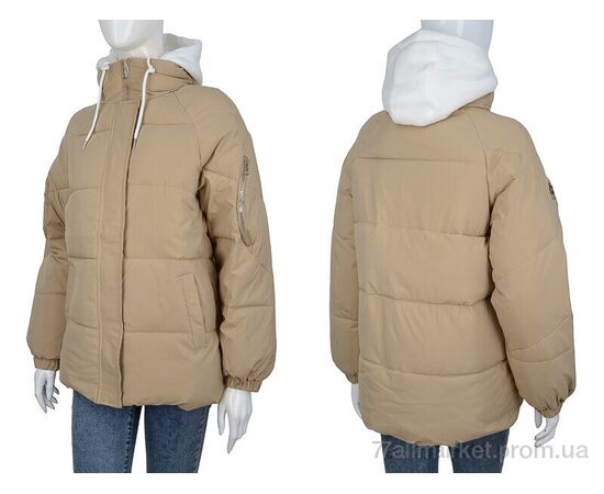 Фотография Куртка женская Весна/осень 8208 d.beige (5 шт. р.сетка M-2XL) "Turn Hug" недорого оптом от прямого поставщика, изображение 3