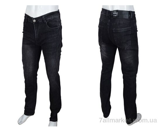Джинси чоловічі Весна/осінь H9117 d.grey (8 шт. р.сітка29-38) "Baron" недорого оптом від прямого постачальника, зображення 3