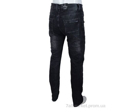 Джинси чоловічі Весна/осінь H9116 d.grey (8 шт. р.сітка32-38) "Baron" недорого оптом від прямого постачальника, зображення 2