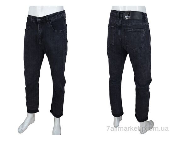 Джинси чоловічі Весна/осінь M9002 d.grey (8 шт. р.сітка29-38) "Baron" недорого оптом від прямого постачальника, зображення 3